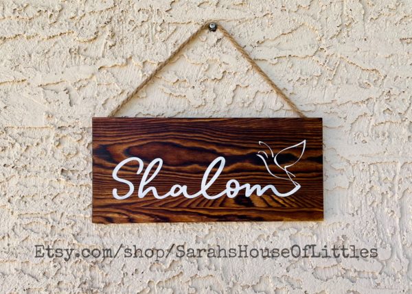 Shalom Wooden Sign