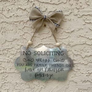 No soliciting sign